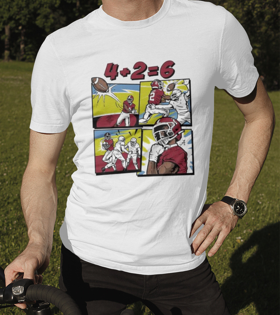 Alabama Crimson Tide Ryan Williams Comic 4 Plus 2 Equals 6 The Catch T-Shirt