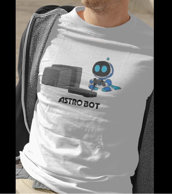 Astro Bot Playing Video Game Retro Console T-Shirt