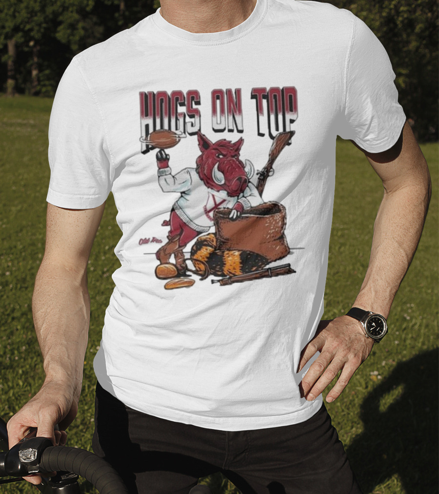 Hogs On Top Old Time Football T-Shirt