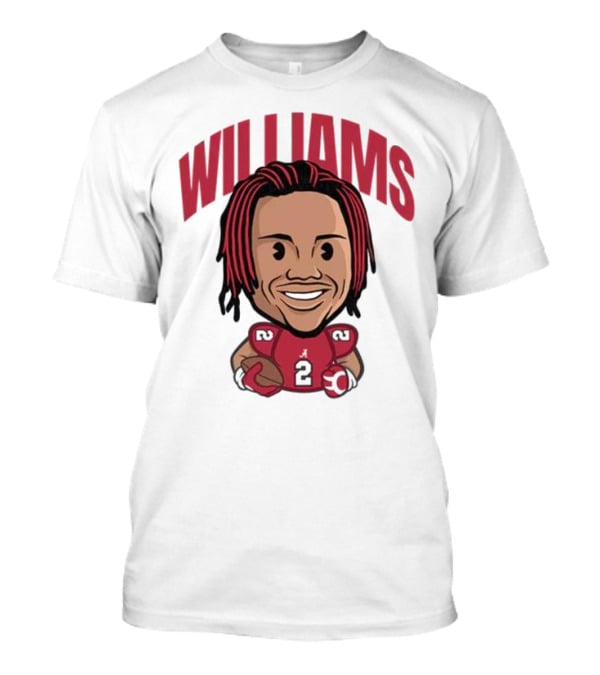 Williams Alabama Crimson Tide Caricature Football Player T-Shirt