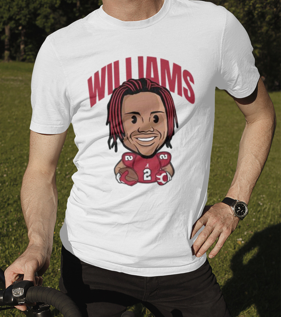 Williams Alabama Crimson Tide Caricature Football Player T-Shirt