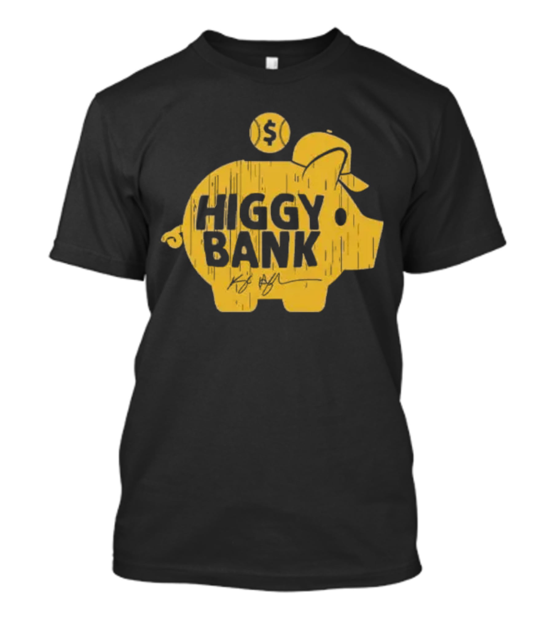Higgy Bank San Diego Padres Kyle Higashioka Baseball Dollar Cap T-Shirt