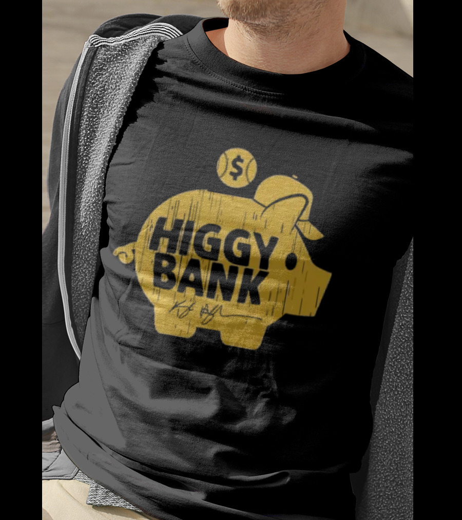 Higgy Bank San Diego Padres Kyle Higashioka Baseball Dollar Cap T-Shirt