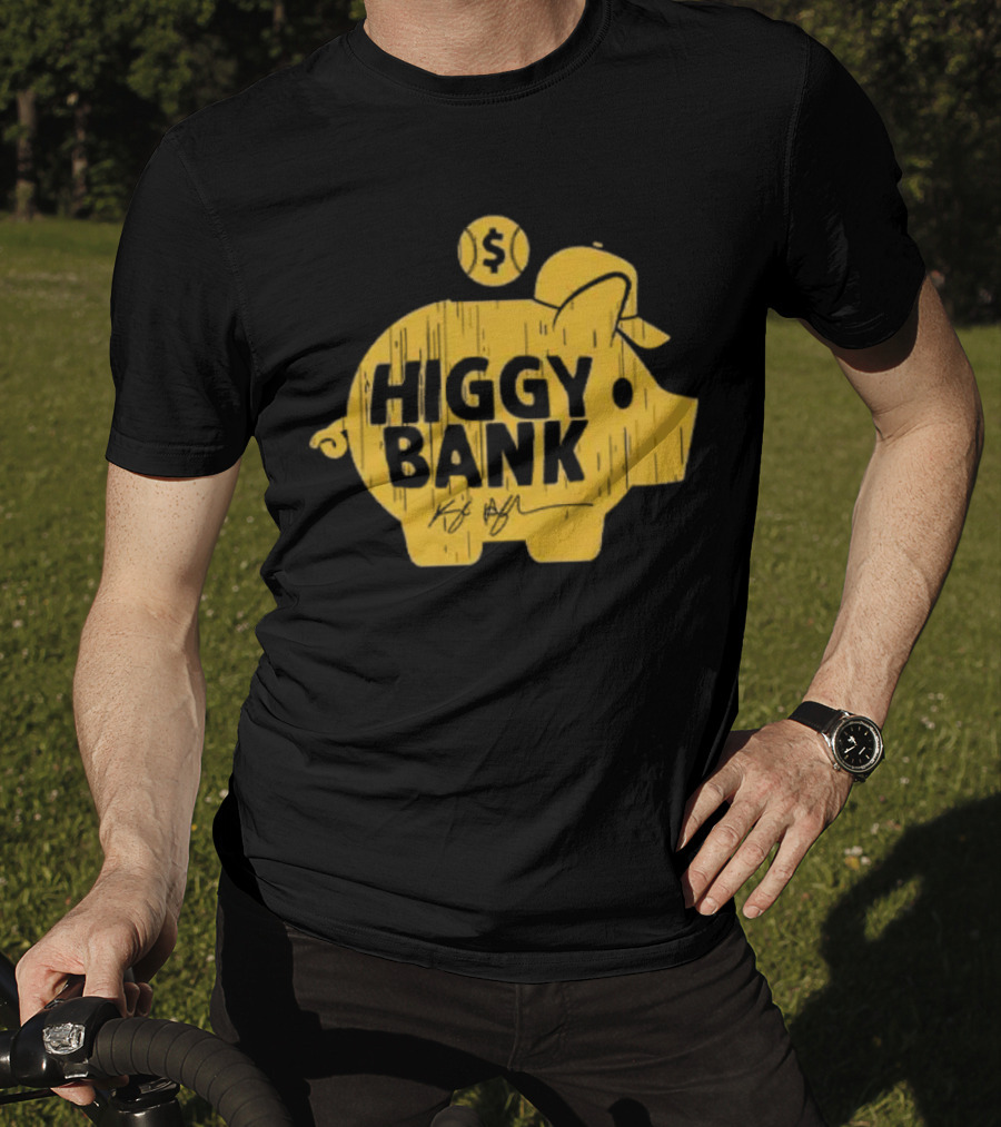 Higgy Bank San Diego Padres Kyle Higashioka Baseball Dollar Cap T-Shirt