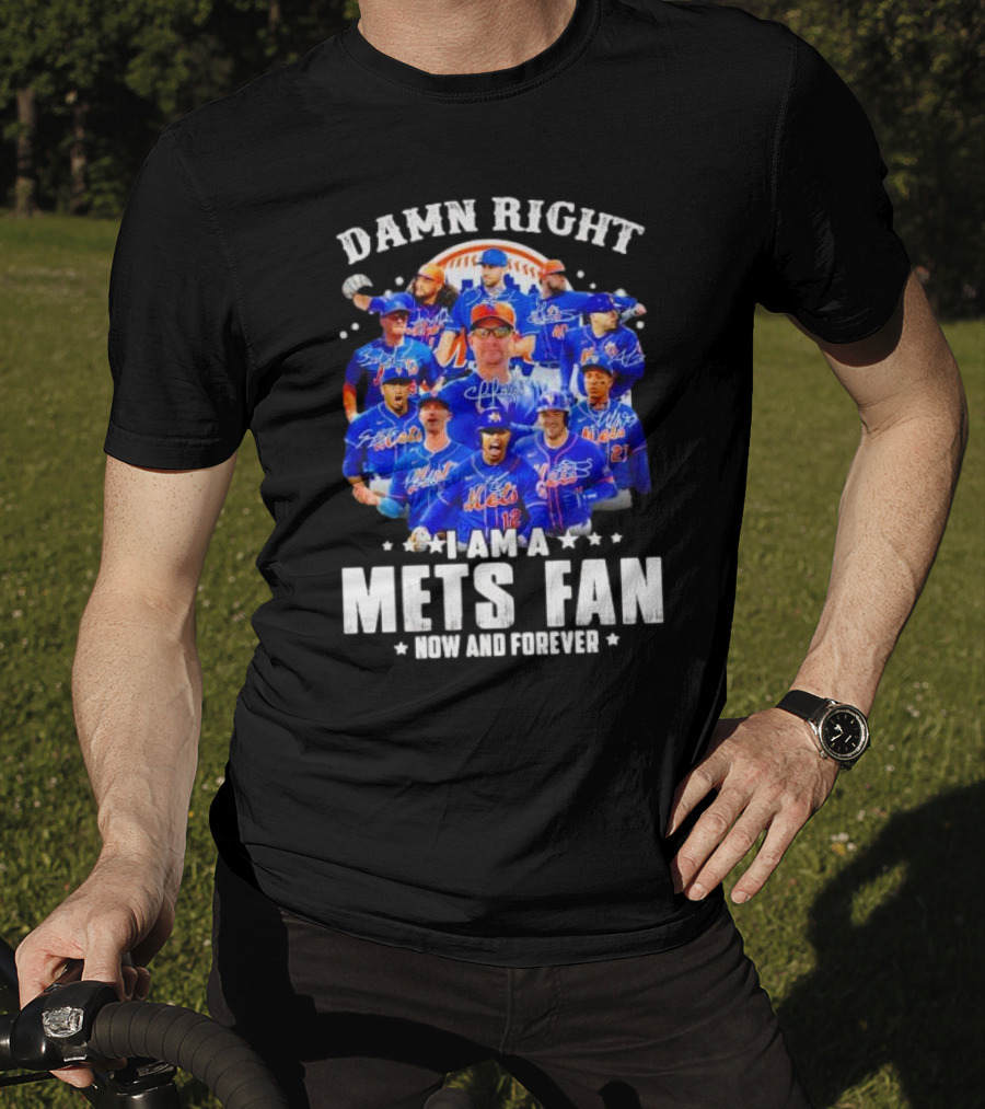 Damn Right I Am A New York Mets Fan Now And Forever Baseball Passion T-Shirt