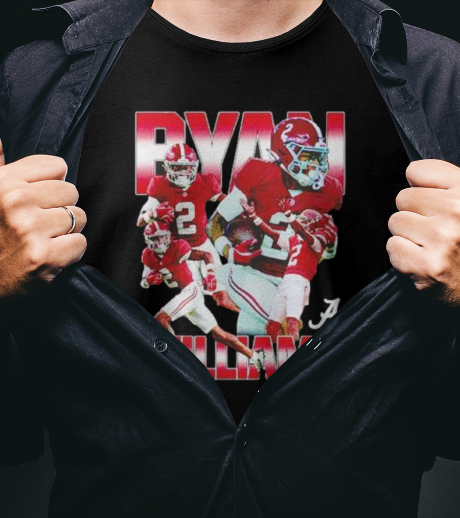Ryan Williams Alabama Crimson Tide Football Collage T-Shirt