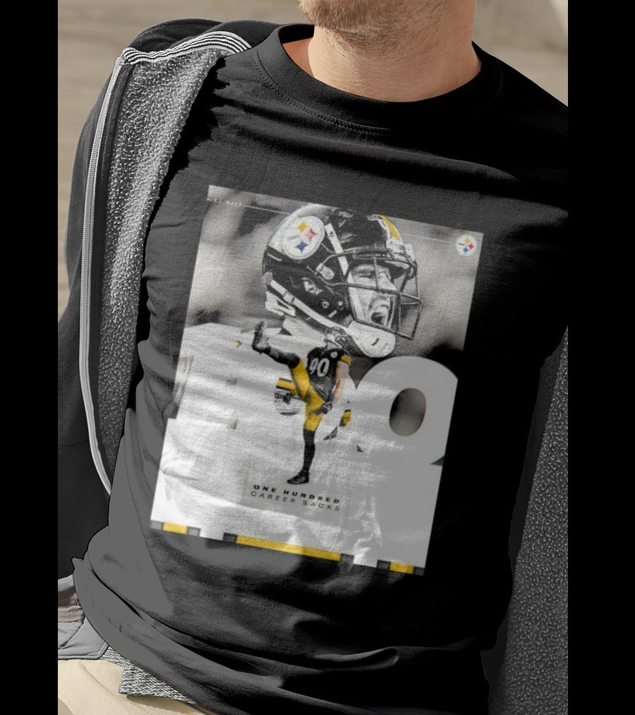 TJ Watt Pittsburgh Steelers 100 Career Sacks Signature T-Shirt