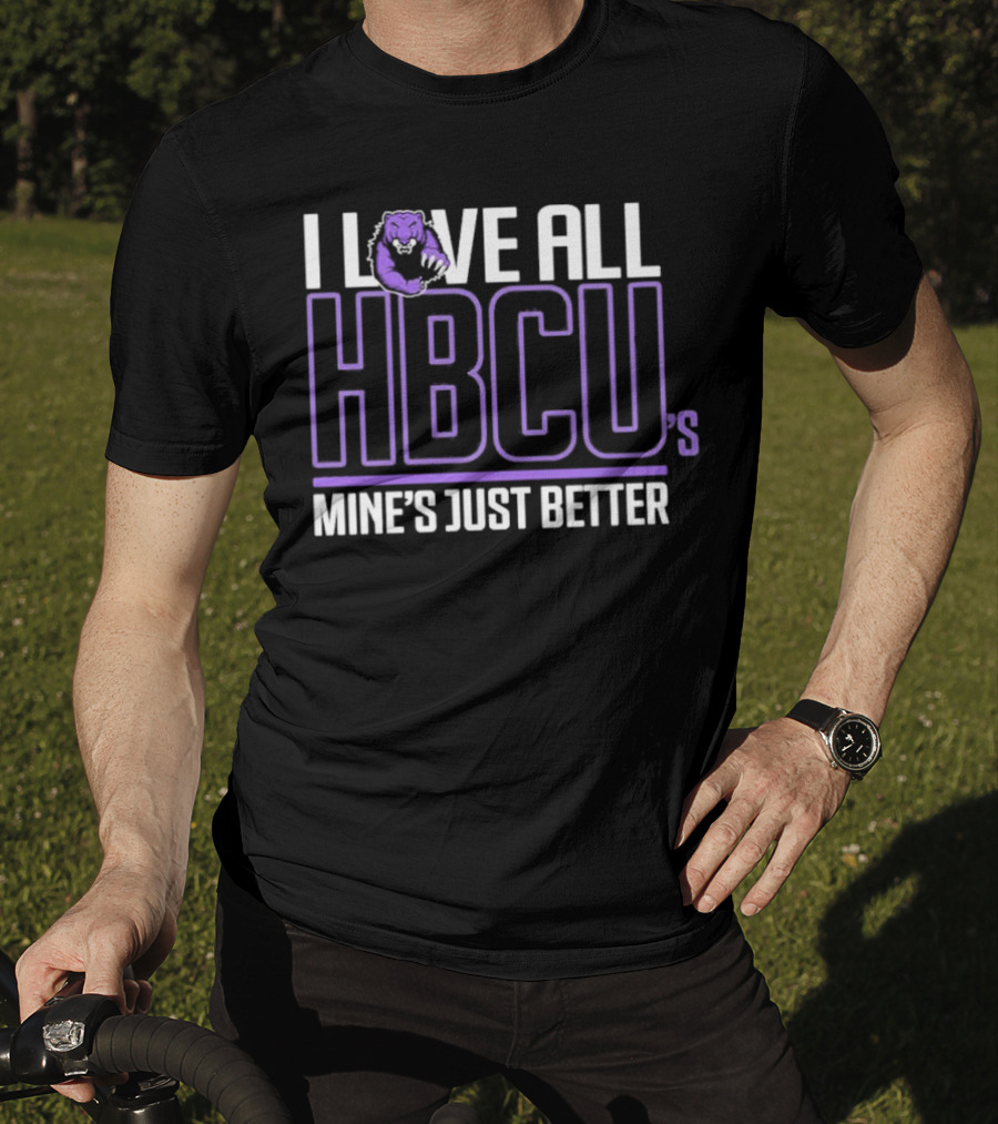 I Love All HBCUs Mine's Just Better With Purple Bear T-Shirt