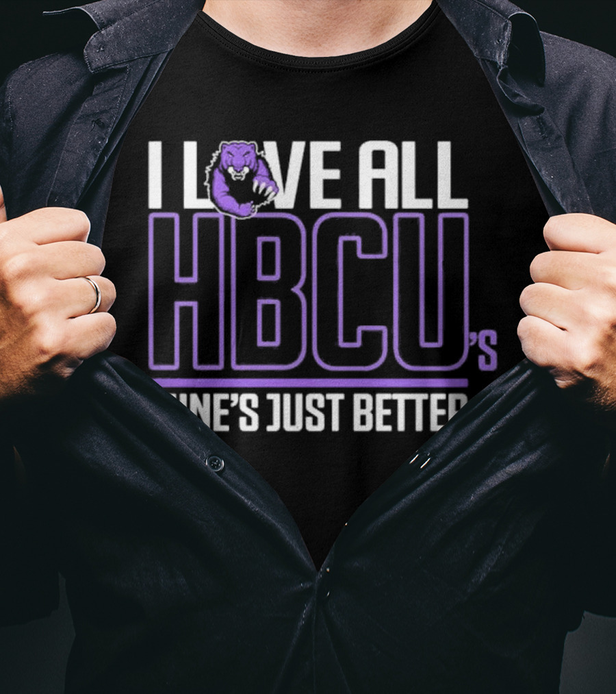 I Love All HBCUs Mine's Just Better With Purple Bear T-Shirt