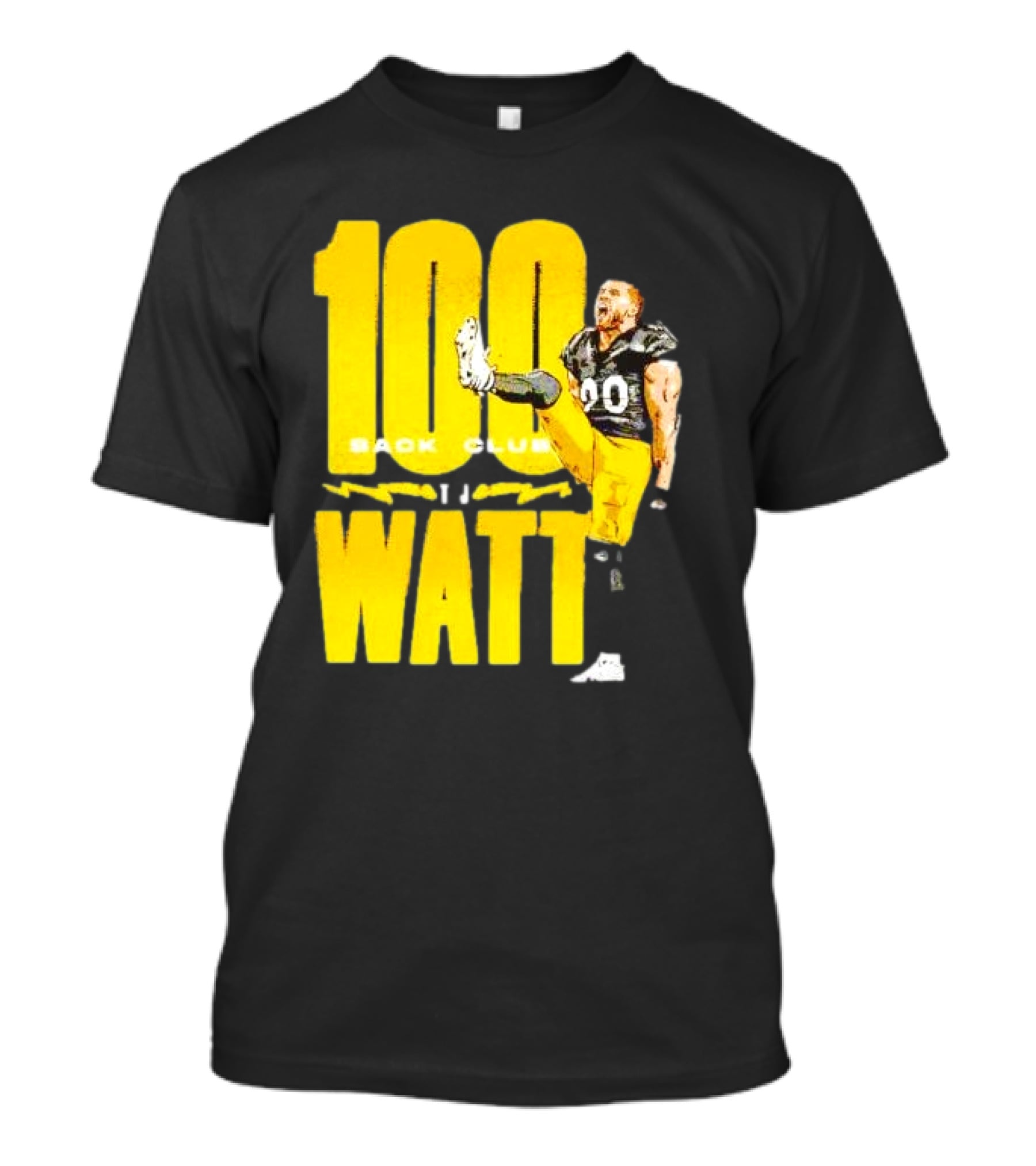 100 Sack Club Pittsburgh Steelers TJ Watt T-Shirt