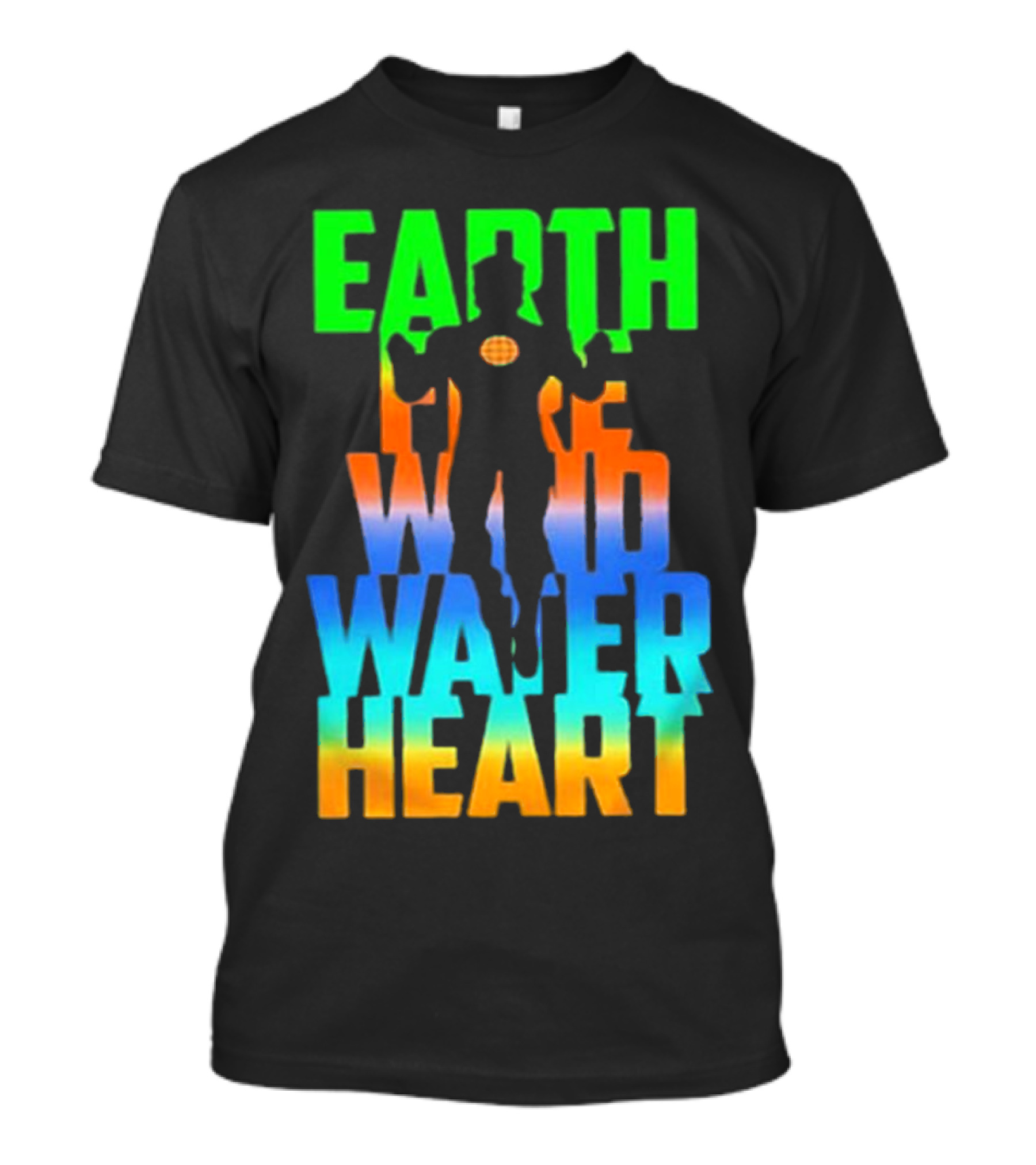 Earth Fire Wind Water Heart Captain Planet T-Shirt