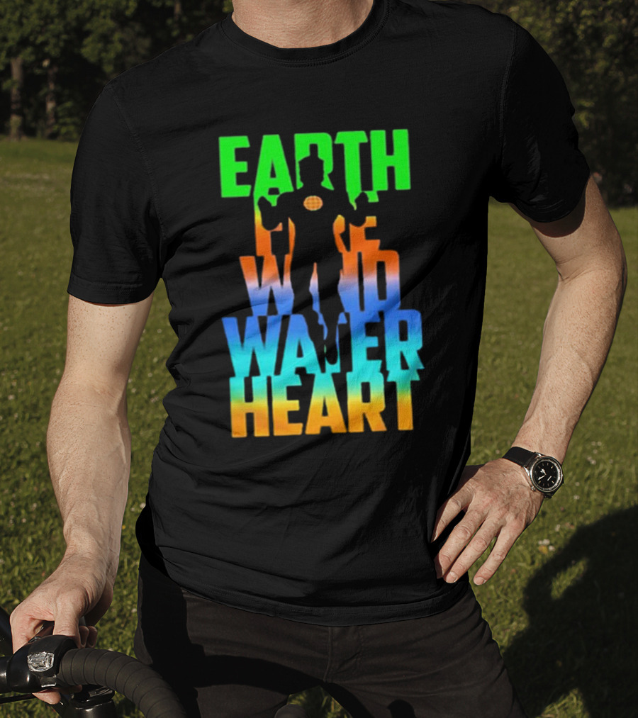 Earth Fire Wind Water Heart Captain Planet T-Shirt