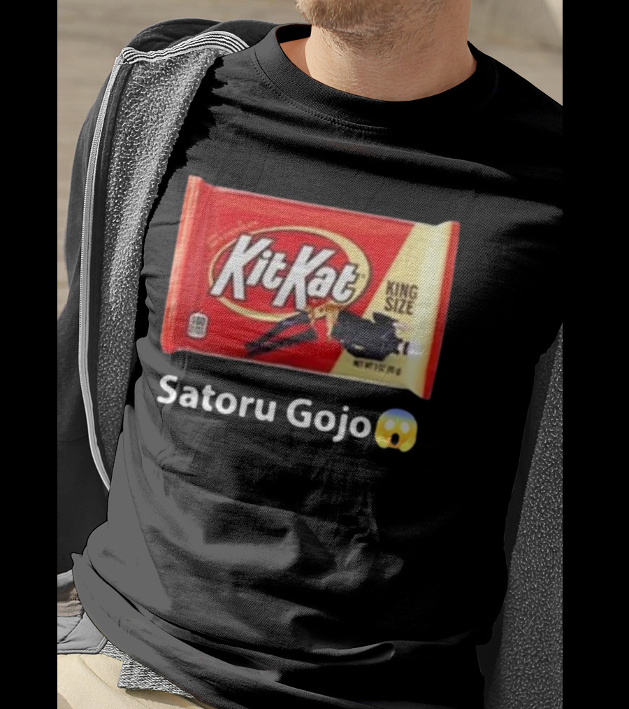 Mr. Goofy Ahh Kit Kat Satoru Gojo King Size T-Shirt