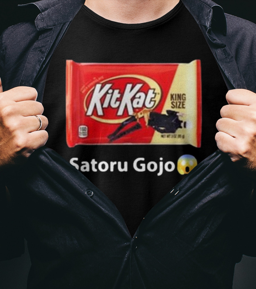 Mr. Goofy Ahh Kit Kat Satoru Gojo King Size T-Shirt