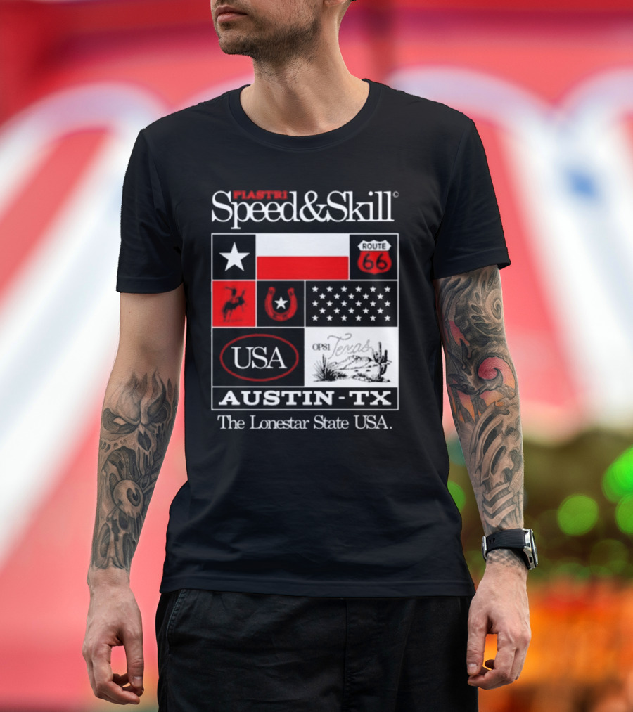 Piastri Speed and Skill Route 66 Austin TX The Lonestar State USA T-Shirt