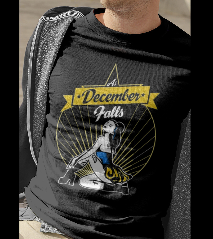 As December Falls Retro Pin-Up Girl T-Shirt