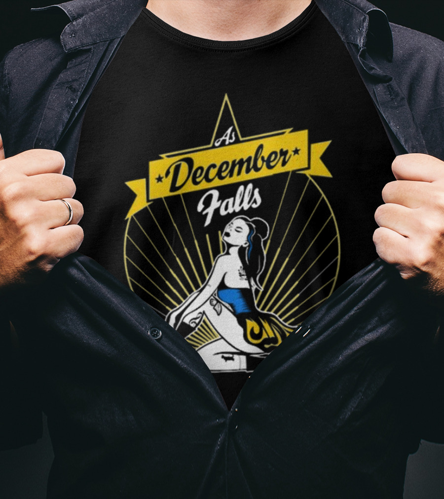 As December Falls Retro Pin-Up Girl T-Shirt