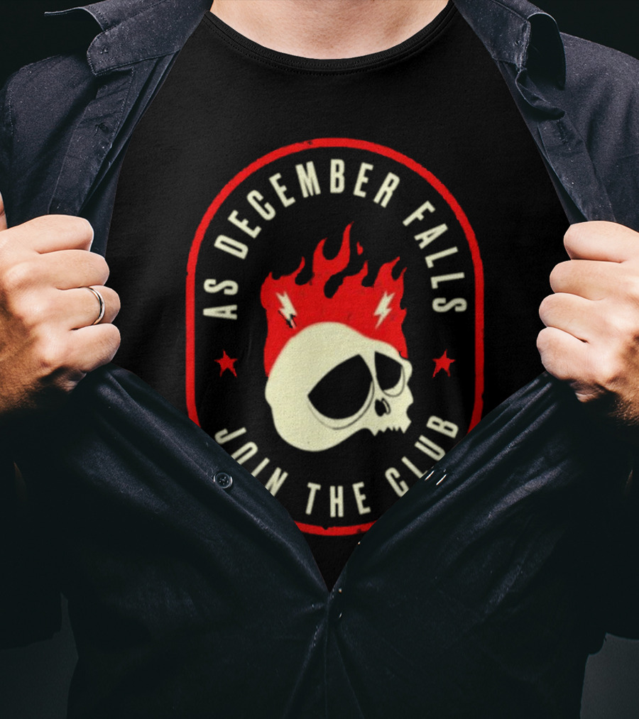 As December Falls Join The Club Ghost Rider Skull T-Shirt