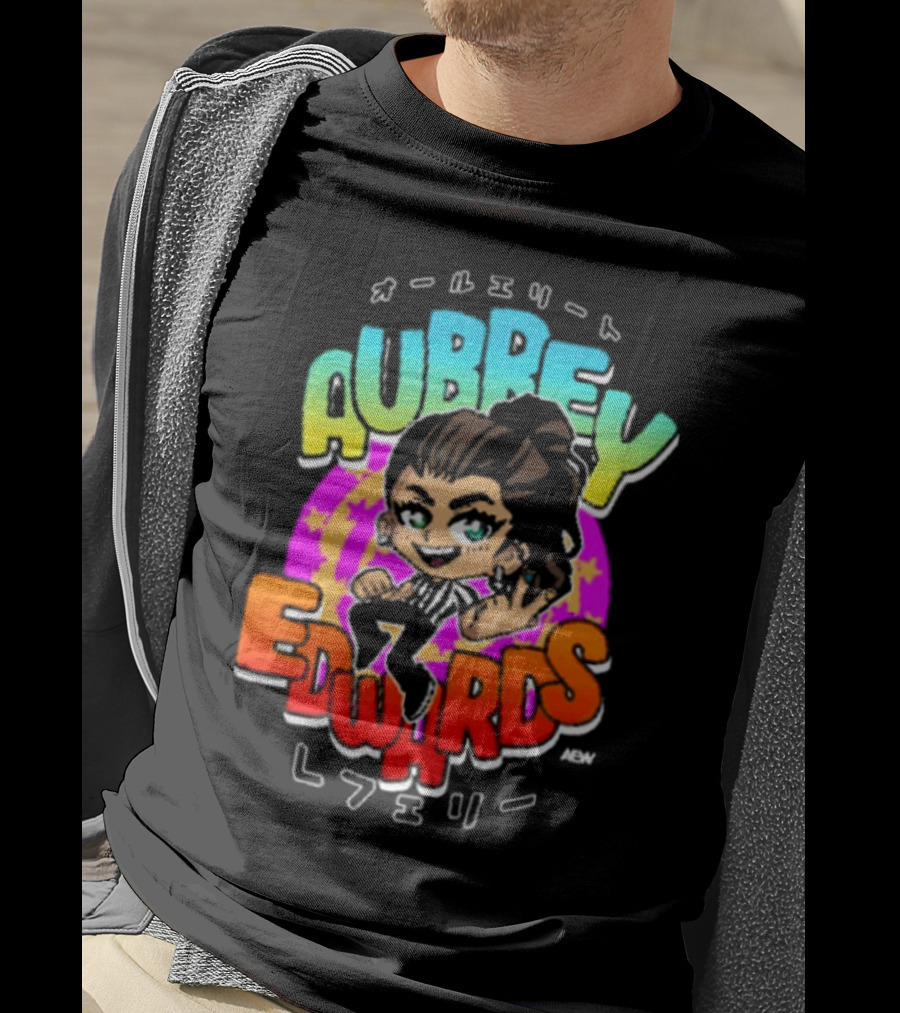 Aubrey Edwards All Elite Referee Japanese Style Cartoon T-Shirt
