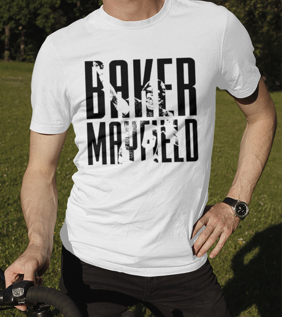 Baker Mayfield Tampa Bay Buccaneers Black And White Overlay T-Shirt