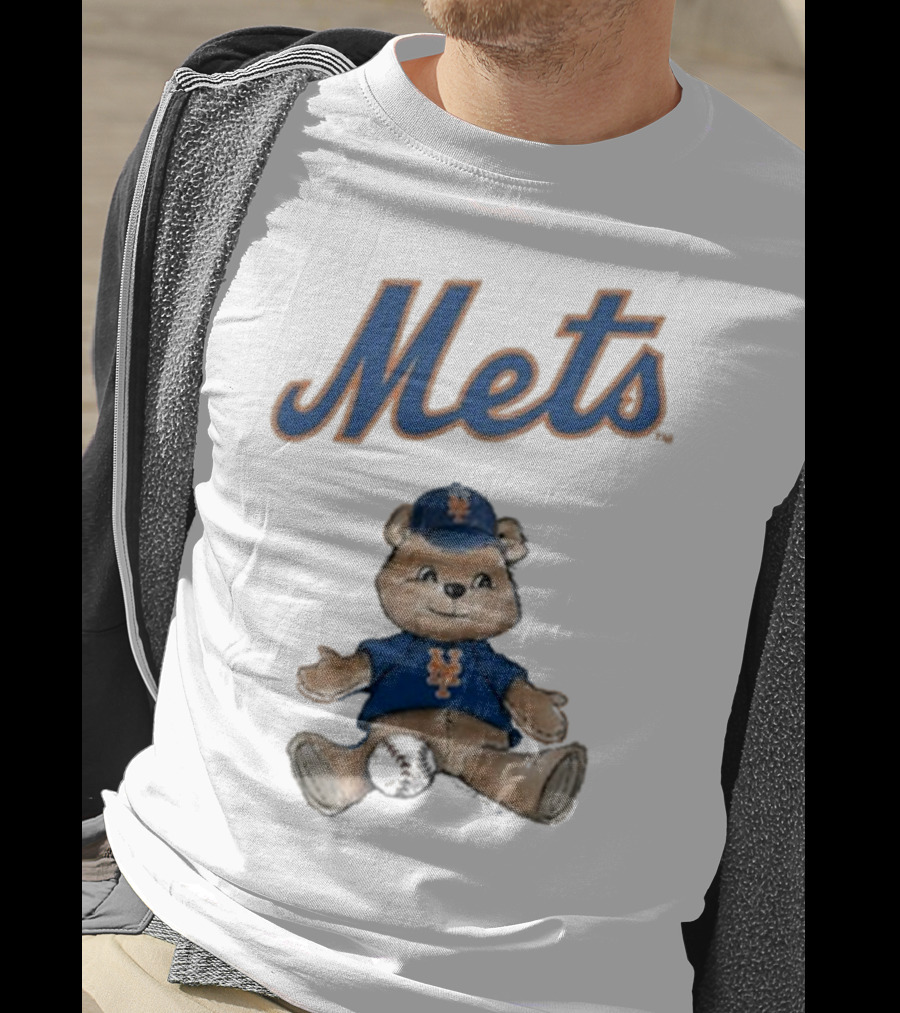 Mets Bear With Cap And Ball T-Shirt