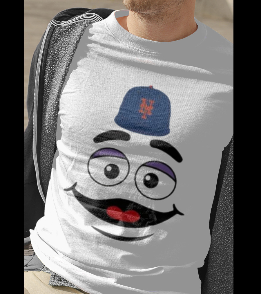 New York Mets Grimace Face Smile Victory Gameday Baseball Cap T-Shirt