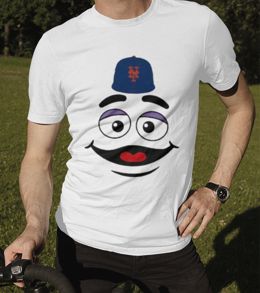 New York Mets Grimace Face Smile Victory Gameday Baseball Cap T-Shirt