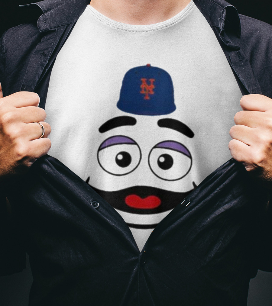 New York Mets Grimace Face Smile Victory Gameday Baseball Cap T-Shirt