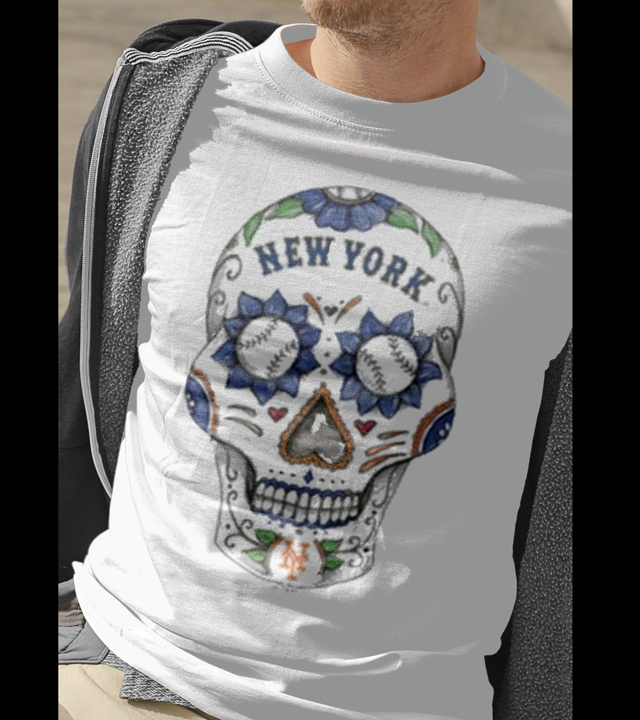 New York Mets Sugar Skull MLB T-Shirt