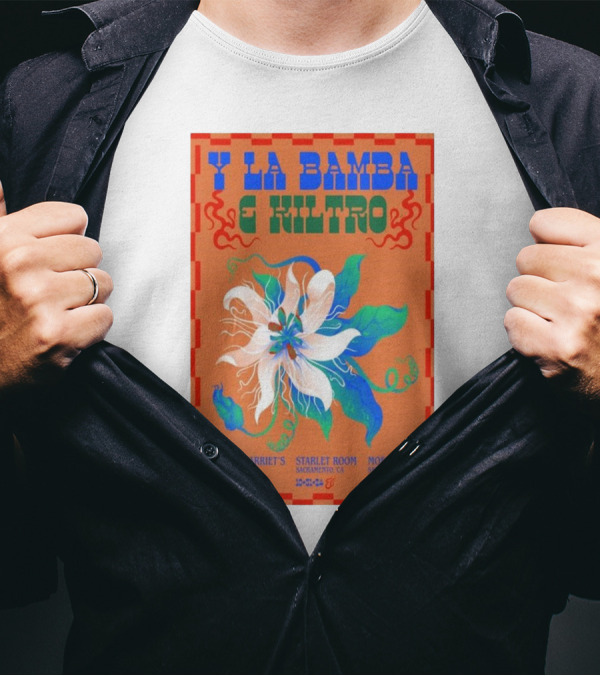 Y La Bamba And Kiltro 2024 Tour Pappy And Harriet's Starlet Room Moe's Alley T-Shirt