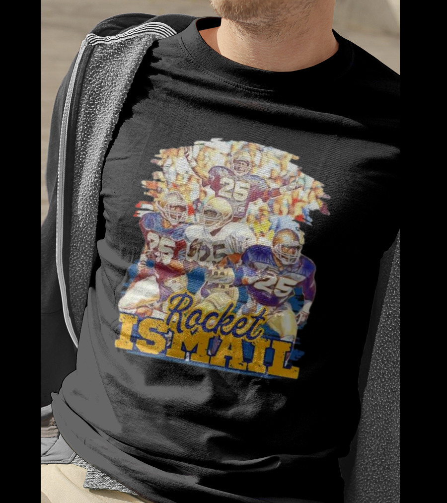 Rocket Ismail Vintage Notre Dame Football Icon 25 T-Shirt