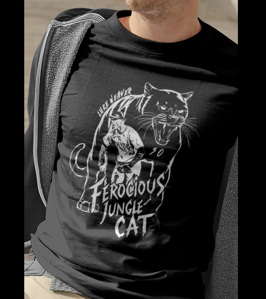 Luke Weaver Ferocious Jungle Cat 30 New York Yankees T-Shirt
