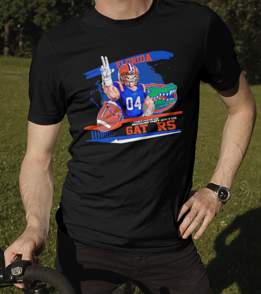 Florida Gators Goku 04 Football They Hate Us Because They Ain't Us T-Shirt