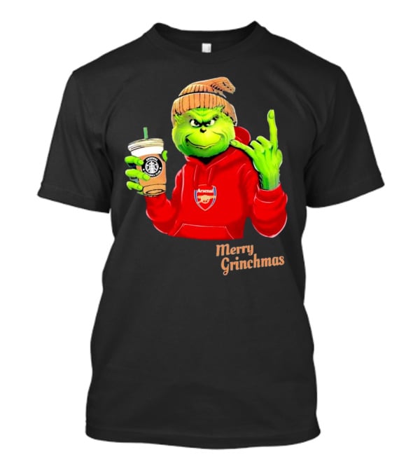 Grinch Arsenal FC Red Hoodie Merry Grinchmas Coffee Cup T-Shirt