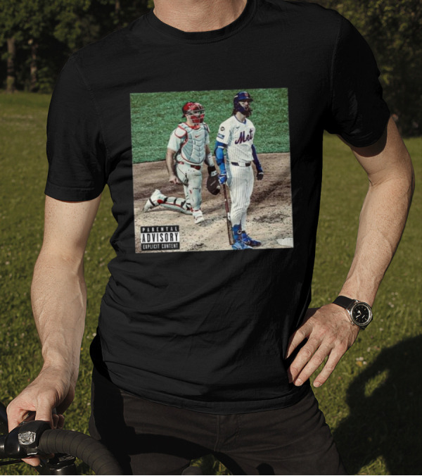 Mets Jesse Winker Parental Advisory Explicit Content Baseball Image T-Shirt