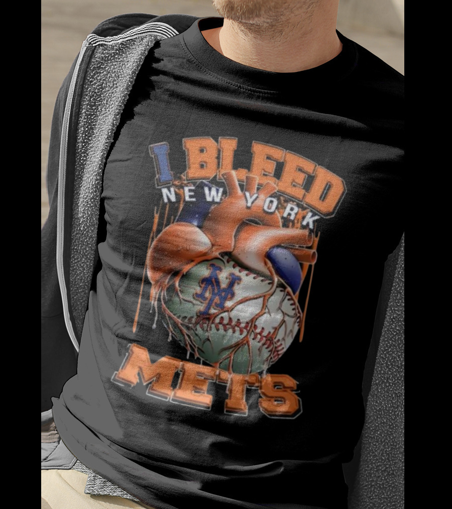 I Bleed New York Mets Heart T-Shirt