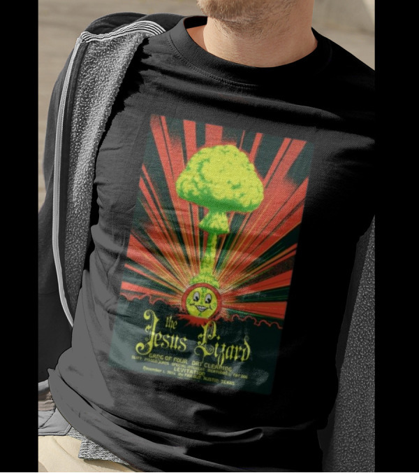 The Jesus Lizard Gang Of Four Dry Cleaning Levitation Nov 1 2024 Far Out Lounge Austin TX Explosion T-Shirt