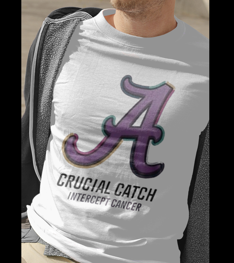 Alabama Crimson Tide Crucial Catch Intercept Cancer T-Shirt