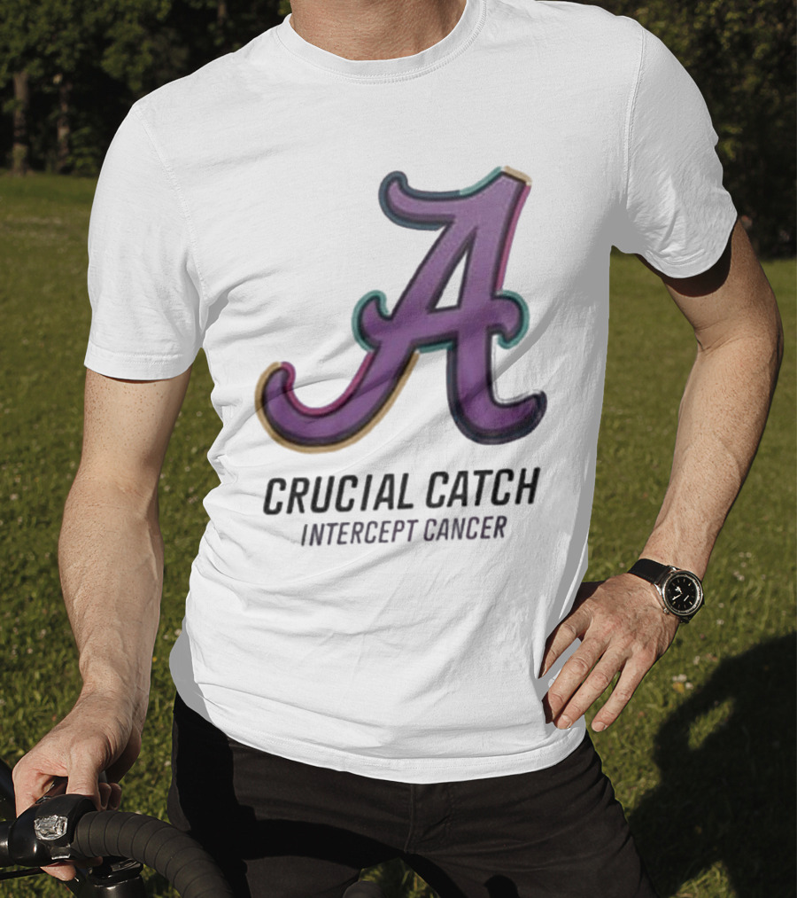 Alabama Crimson Tide Crucial Catch Intercept Cancer T-Shirt