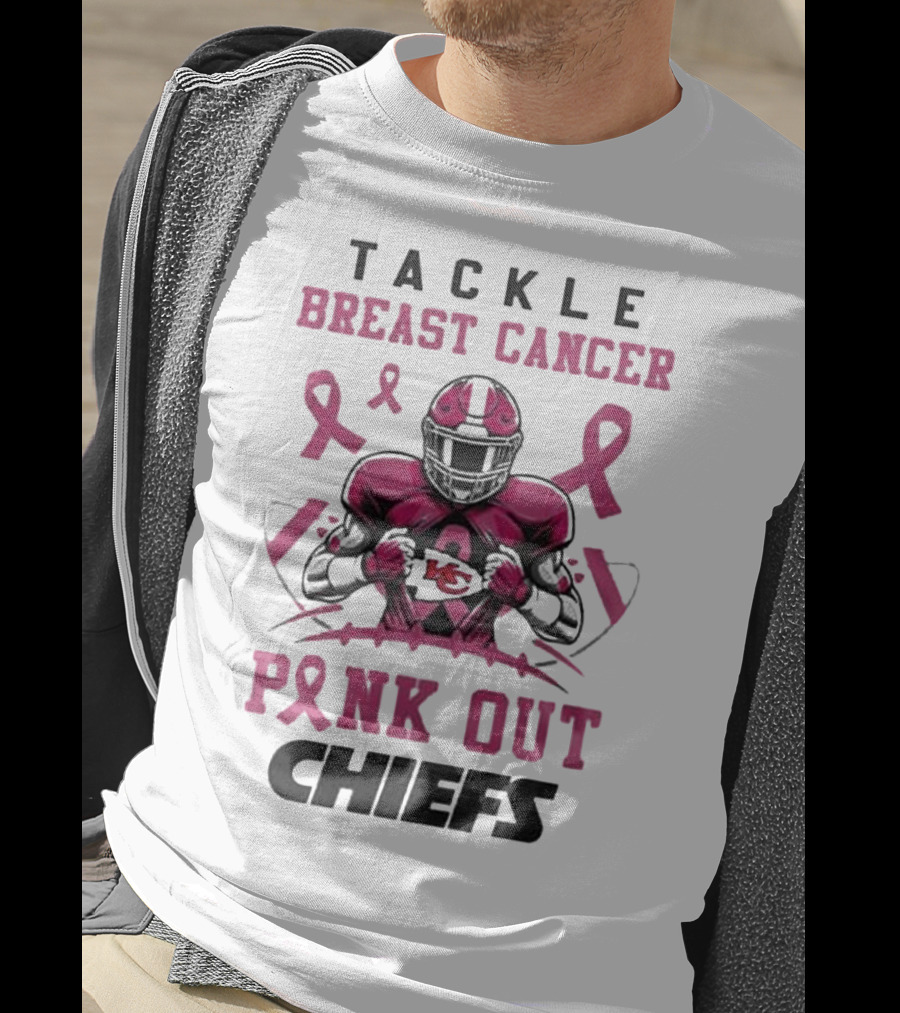 Kansas City Chiefs Tackle Breast Cancer Pink Out Chiefs T-Shirt