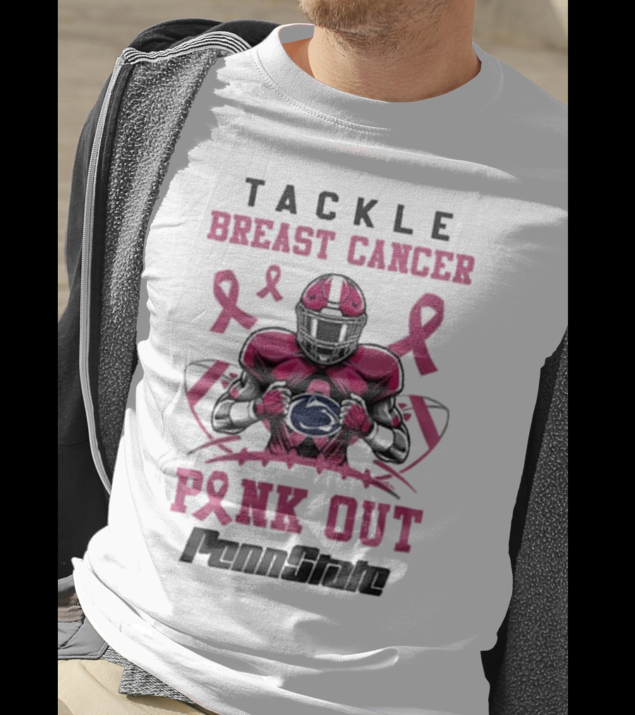 Tackle Breast Cancer Pink Out Penn State Nittany Lions T-Shirt