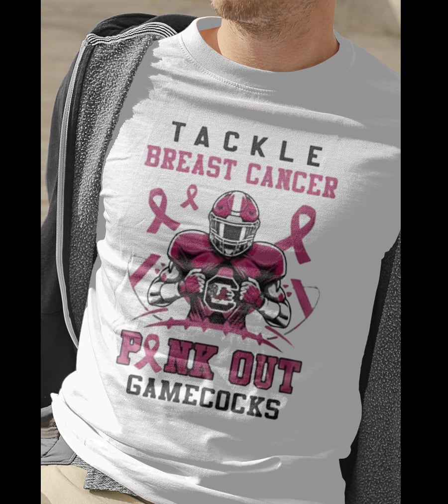 South Carolina Gamecocks Tackle Breast Cancer Pink Out T-Shirt