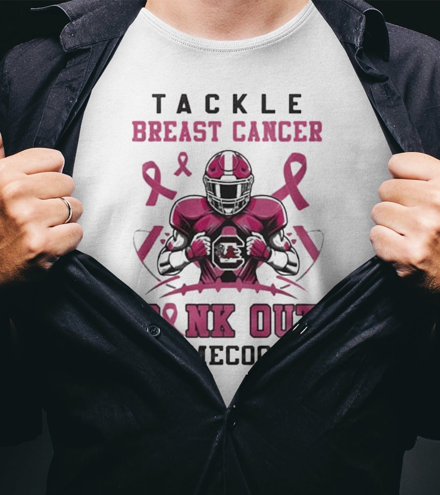 South Carolina Gamecocks Tackle Breast Cancer Pink Out T-Shirt