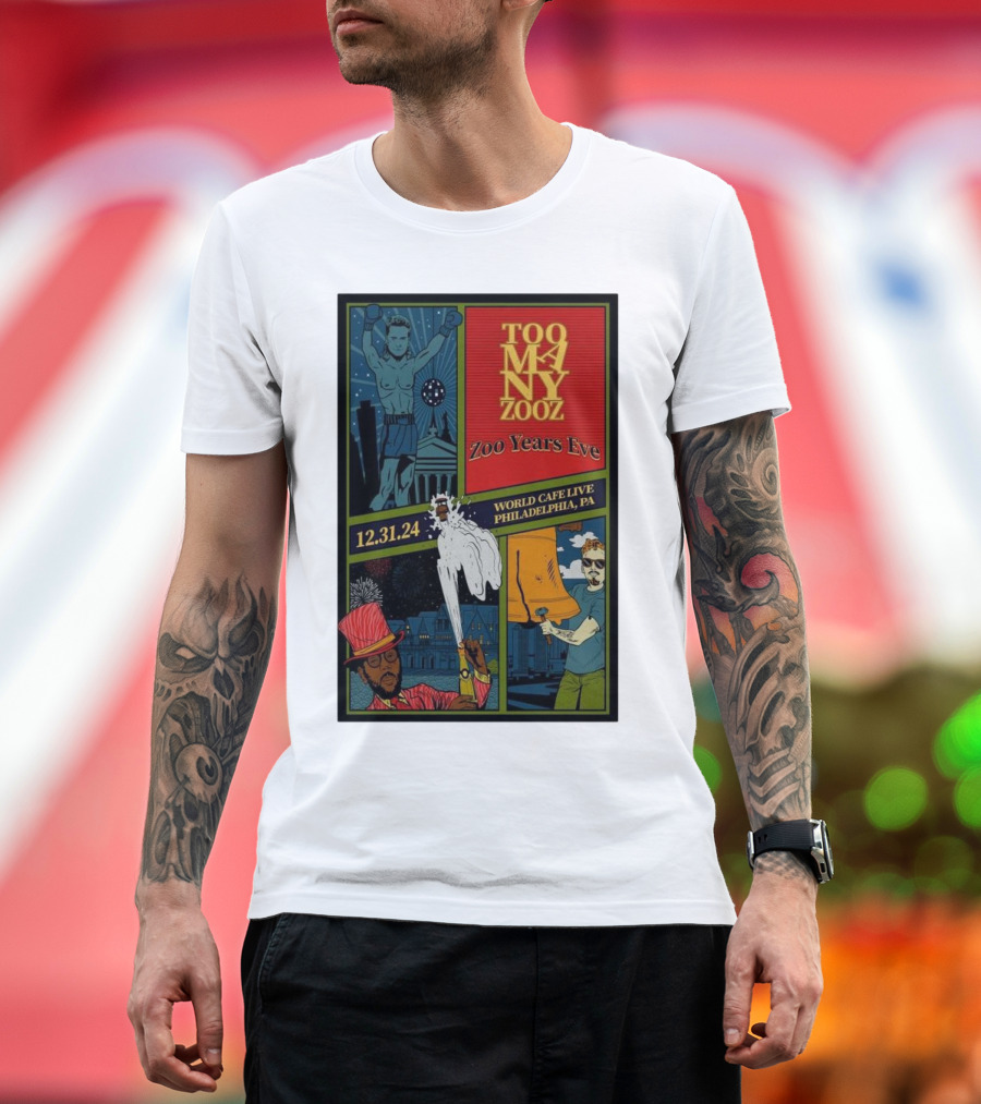 Too Many Zooz Zoo Years Eve World Cafe Live Philadelphia PA 12.31.24 T-Shirt