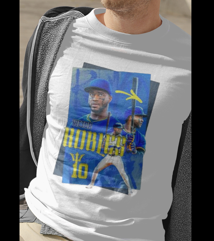 Victor Robles Baseball Player Blue And Yellow T-Shirt