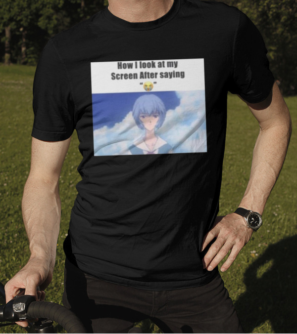 Goofy Ahh Tees Store How I Look At My Screen After Saying 😭 Anime Meme T-Shirt