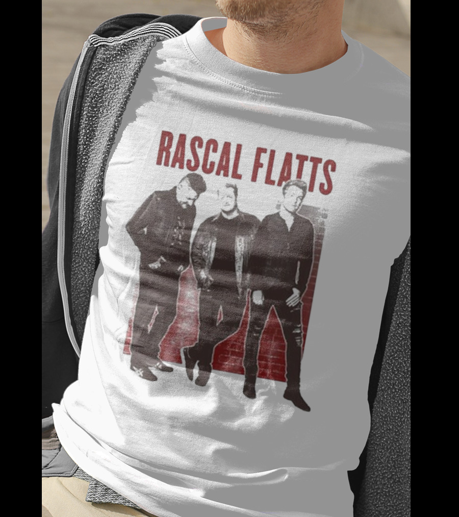 Rascal Flatts Band Photo Brick Wall Background T-Shirt