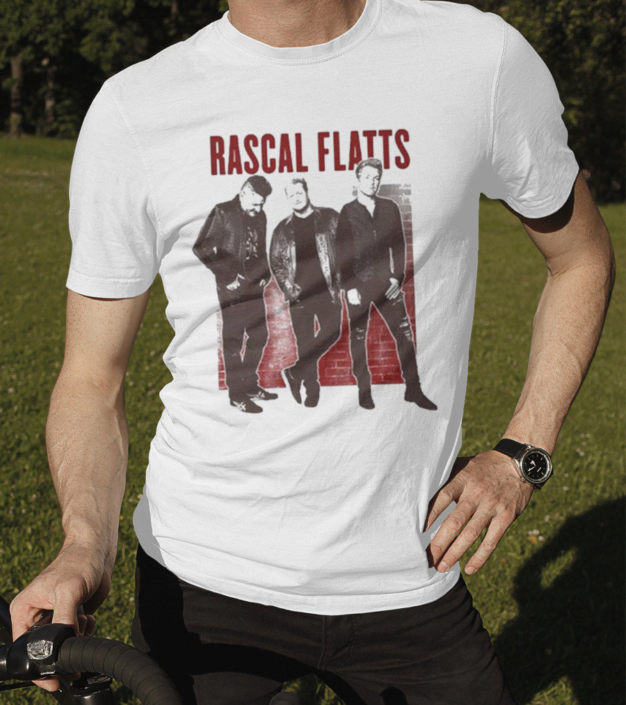 Rascal Flatts Band Photo Brick Wall Background T-Shirt