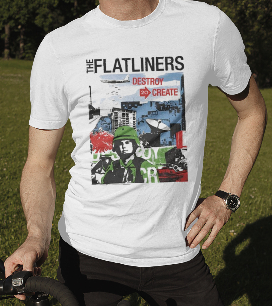 The Flatliners Destroy 20 Create Album Cover Soldier And Cityscape T-Shirt