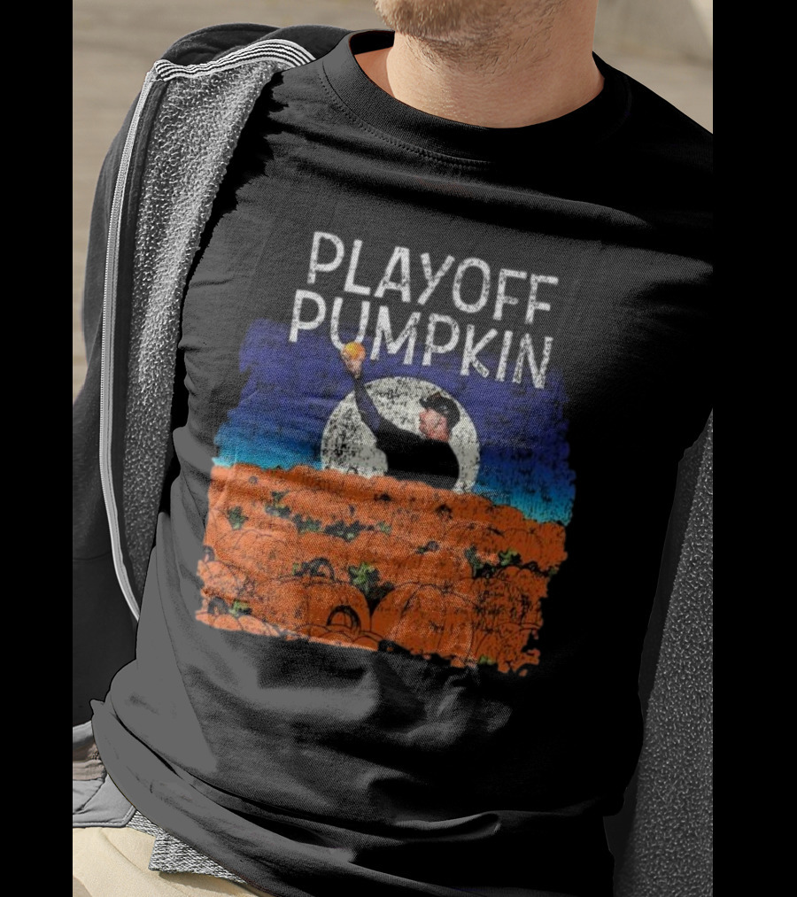 Mets Playoff Pumpkin Pitcher In Pumpkin Patch T-Shirt